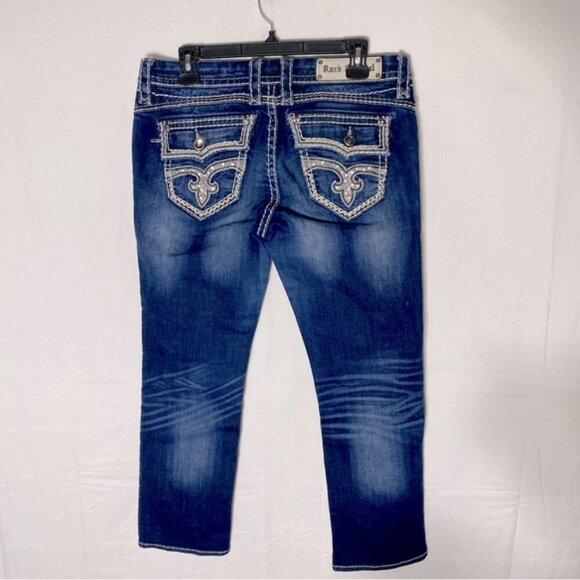 Rock Revival Ciel Easy Capri Med Wash Cropped Jeans Capri Pants 29 - Picture 14 of 15